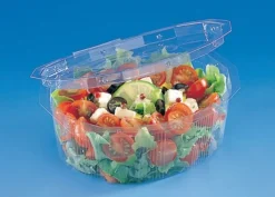Barquette avec couvercle rectangulaire transparent 24x19,5x5,1 cm 200 cl Multipack (50 pièces) - ALPHAFORM Hot