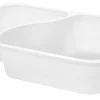 DUNI Barquette à 2 compartiments rectangulaire blanc 25x15,9x4,5 cm 110 cl (246 pièces) Best