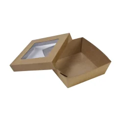 Aucune Barquette marron 14x14x5 mm 1000 ml (250 pièces) Outlet