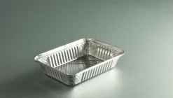 Aucune Barquette operculable rectangulaire gris aluminium 21,8x15,5x3,8 cm 91 cl (100 pièces) Online