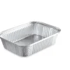 Aucune Barquette operculable rectangulaire gris aluminium 26x19x5,65 cm 200 cl (100 pièces) Discount