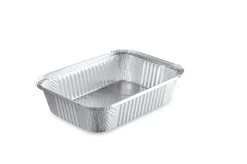 Aucune Barquette operculable rectangulaire gris aluminium 26x19x5,65 cm 200 cl (100 pièces) Discount
