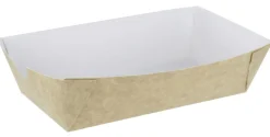 HUHTAMAKI Barquette rectangulaire beige 15,5x8,5x3,7 cm 40 cl (500 pièces) Hot