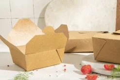 EARTH ESSENTIALS Barquette rectangulaire kraft 13x11x6,5 cm 780 ml (50 pièces) Sale