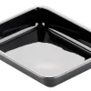 Barquette rectangulaire noir 22,5x17,5x3,4 cm 96 cl (300 pièces) - DUNI