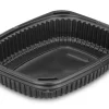 ALPHAFORM Barquette rectangulaire noir 21,5x17x9 cm 80 cl Cookipack (40 pièces) New