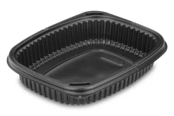 ALPHAFORM Barquette rectangulaire noir 21,5x17x9 cm 80 cl Cookipack (40 pièces) New