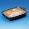 ALPHAFORM Barquette rectangulaire noir 21,8x14x3 cm 50 cl Marmipack (25 pièces)