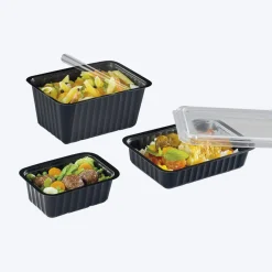 ALPHAFORM Barquette scellable rectangulaire noir 19,2x13,7x8,6 cm 150 cl (100 pièces) Online