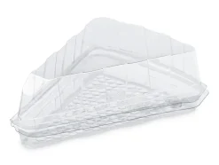 Barquette triangulaire transparent 16,2x13,5x5 cm 45 cl (90 pièces) - ALPHAFORM