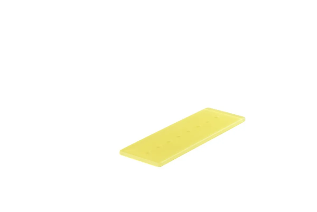 Barrette de dégustation rectangulaire jaune résine Nacryl® 30 cm - MEALPLAK Clearance