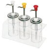 Aucune Bar à sauces 3 récipients transparent plexiglas 39 cm Hot