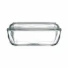 Beurrier rectangulaire transparent verre trempé 17 cm Directoire - LUMINARC Clearance