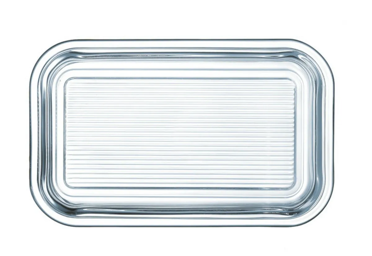 Beurrier rectangulaire transparent verre trempé 17 cm Directoire - LUMINARC Clearance