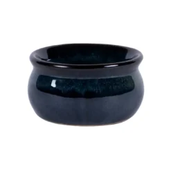 Beurrier rond bleu grès émaillé Ø 7 cm Gres Couleur - PRO.MUNDI