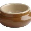 PRO.MUNDI Beurrier rond brun grès émaillé Ø 7 cm New