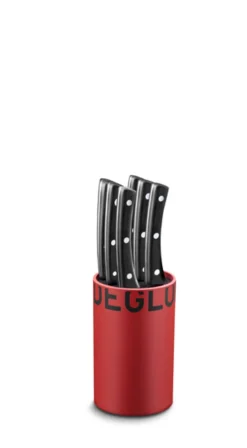 DEGLON Bloc 6 couteaux steak polypropylène (pp) Ø 9 cm 14 cm Discount