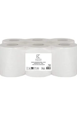 Bobine à dévidage central rond blanc ouate de cellulose 18,13x20 cm (6 pièces) - ESSENTIALS COLLECTION New