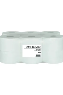 Bobine papier hygiénique blanc ouate de cellulose Ø 19 cm (12 pièces) - Aucune Best