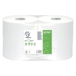Bobine papier hygiénique blanc ouate de cellulose 37 cm x 9,5 cm (6 pièces) - Aucune Sale