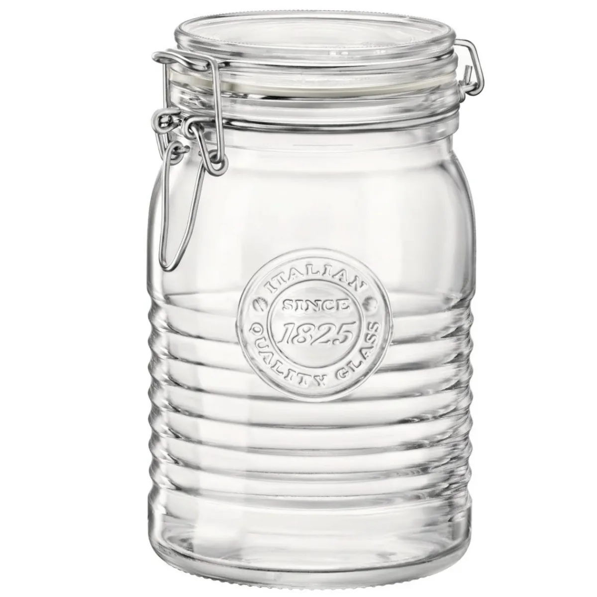 Bocal avec couvercle hermétique transparent verre Ø 11,1 cm Officina 1825 - BORMIOLI ROCCO Clearance
