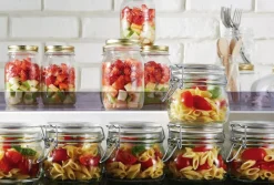 BORMIOLI ROCCO Bocal avec couvercle hermétique rond transparent verre Ø 10,6 cm Fido Outlet