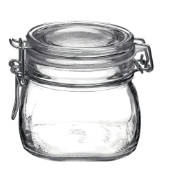 BORMIOLI ROCCO Bocal avec couvercle hermétique rond transparent verre Ø 10,6 cm Fido Outlet