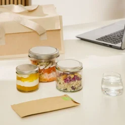 Bocal avec couvercle à visser verre Ø 7 cm 6,5 cm 135 ml Oxstal (96 pièces) - ESSENTIALS COLLECTION Discount