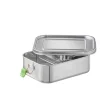 Boite repas avec couvercle et séparateur rectangulaire inox 20,5 cm To Go - APS Clearance