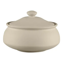 Bol avec couvercle rond baantna argila Décor Prima porcelaine Ø 18,5 cm Earth - RAK Best