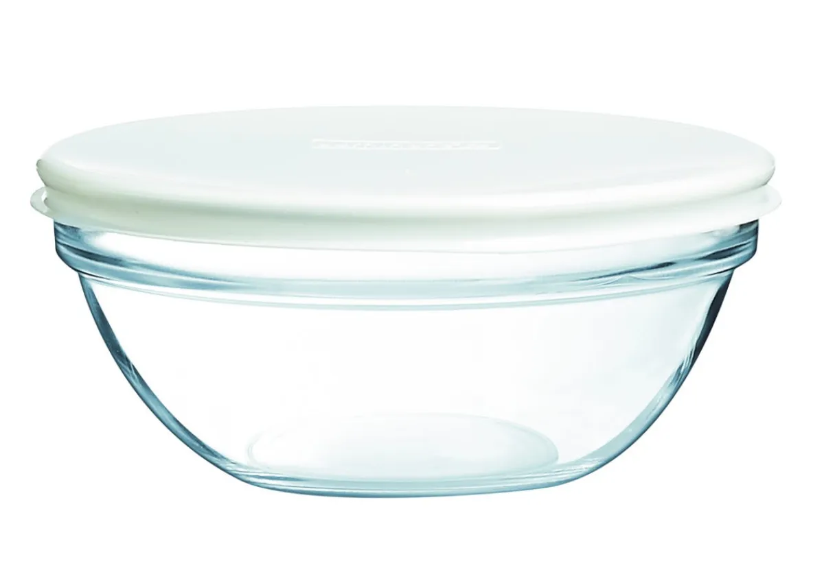 LUMINARC Bol avec couvercle rond transparent verre trempé Ø 14 cm Caps Online