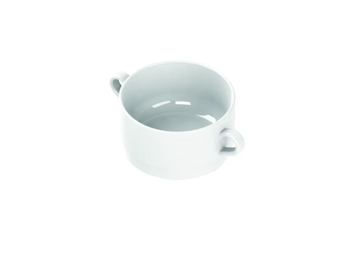 Bol bouillon empilable avec anses rond blanc porcelaine Ø 16 cm Presto - ACCOLADE Outlet