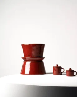 SERAX Bol de présentation rond Venetian red grès émaillé Ø 19 cm La Mère Online