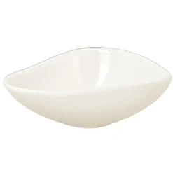 Bol ovale ivoire porcelaine vitrifiée 10 cm Shaped - RAK New
