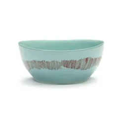SERAX Bol rond azure swirl - stripes rouge grès émaillé Ø 16 cm Feast By Ottolenghi New