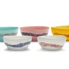 Bol rond blanc swirl - stripes bleu grès émaillé Ø 16 cm Feast By Ottolenghi - SERAX Clearance