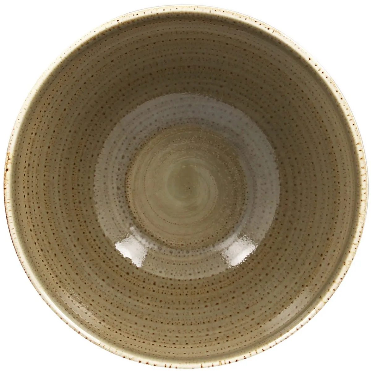 Bol rond brun porcelaine vitrifiée 130 cl Ø 20,2 cm Twirl - RAK Sale