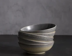 Bol rond gris porcelaine Ø 10,5 cm Evo Granite - DUDSON New