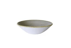 Bol rond gris porcelaine vitrifiée Ø 22 cm Stonecast Grey - CHURCHILL Discount