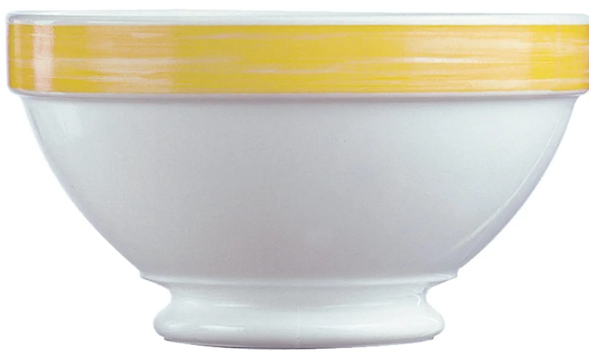 Bol rond jaune verre opal 51 cl Ø 13 cm Brush - ARCOROC Outlet