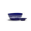 SERAX Bol rond lapis lazuli swirl - stripes blancs grès émaillé Ø 18 cm Feast By Ottolenghi Clearance