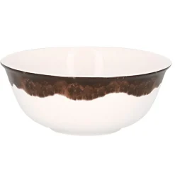 Bol rond marron porcelaine vitrifiée Ø 16 cm Woodart - RAK Outlet