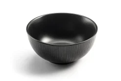 Bol rond noir grès émaillé 60 cl Ø 15 cm Magma - MEDARD DE NOBLAT Online