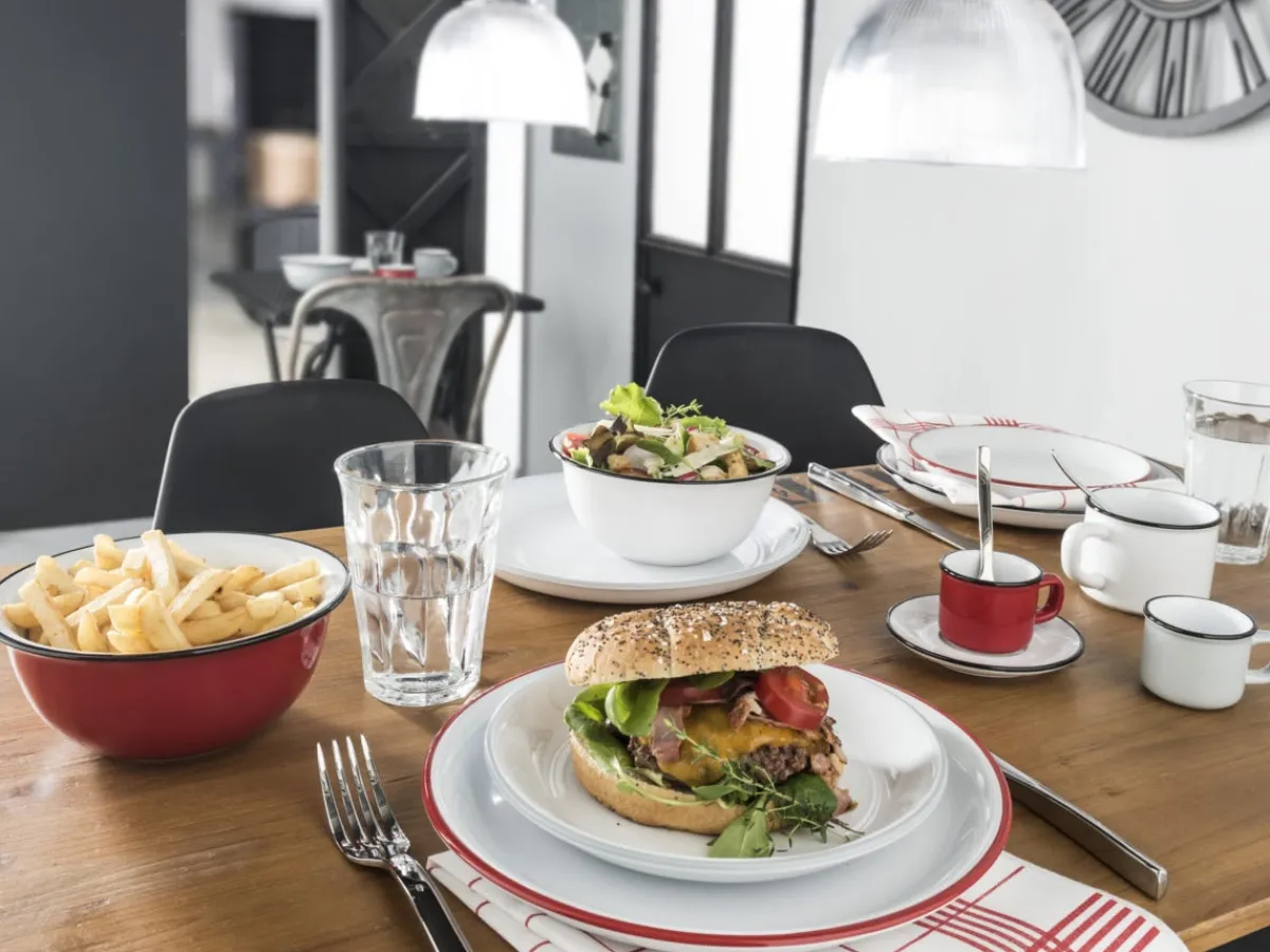 PRO.MUNDI Bol rond rouge grès émaillé Ø 16 cm Bistrot New