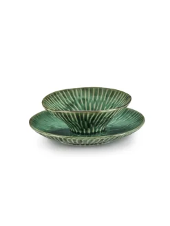 Bol rond vert grès émaillé 17 cm Ø 17 cm Verde Lanza - SERAX Hot