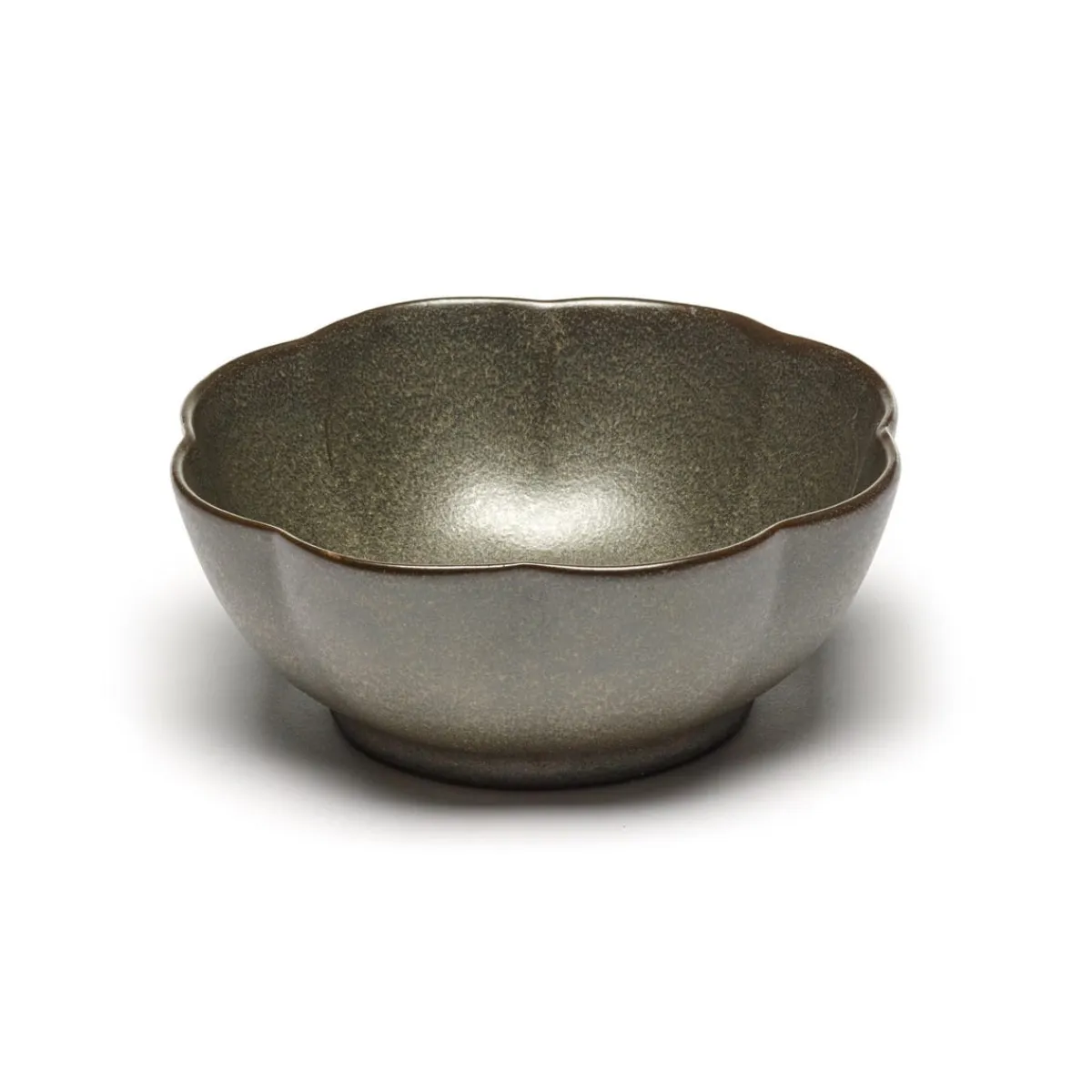 SERAX Bol rond vert grès émaillé Ø 15 cm Inku Outlet