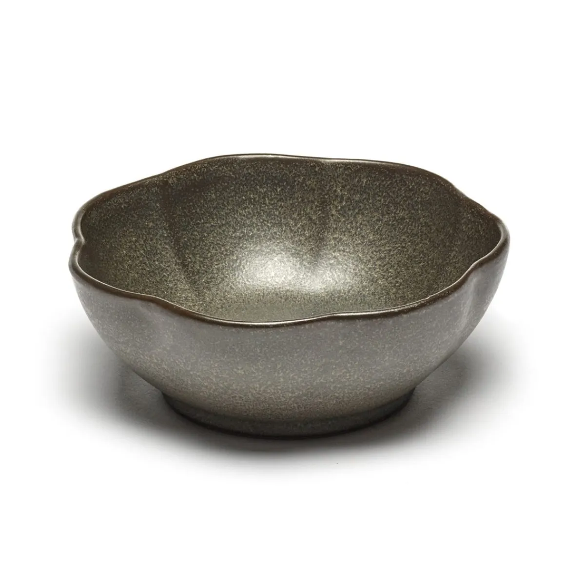 SERAX Bol rond vert grès émaillé Ø 13 cm Inku Outlet