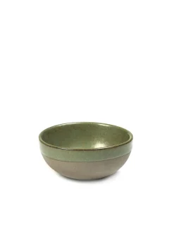 SERAX Bol rond vert grès émaillé Ø 9 cm Surface Discount