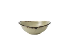 DUDSON Bol à salade ovale beige porcelaine vitrifiée 19,9 cm Harvest Outlet