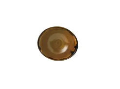 DUDSON Bol à salade ovale marron porcelaine vitrifiée 17,4 cm Harvest Outlet